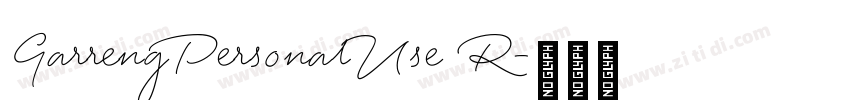 GarrengPersonalUse R字体转换